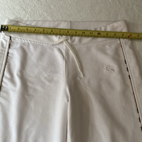 VINTAGE WOMEN’S AUTHENTIC BURBERRY WHITE TRACKSUIT PANTS SIZE L . - Picture 10 of 13